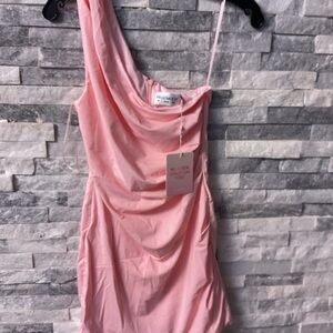 Hello Molly One Shoulder Pink Dress